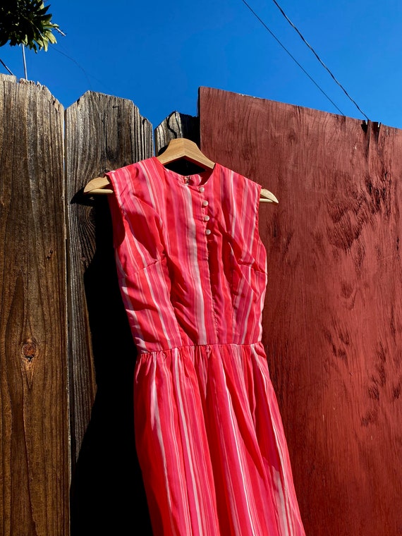 Pink Striped Summer Dress - image 8