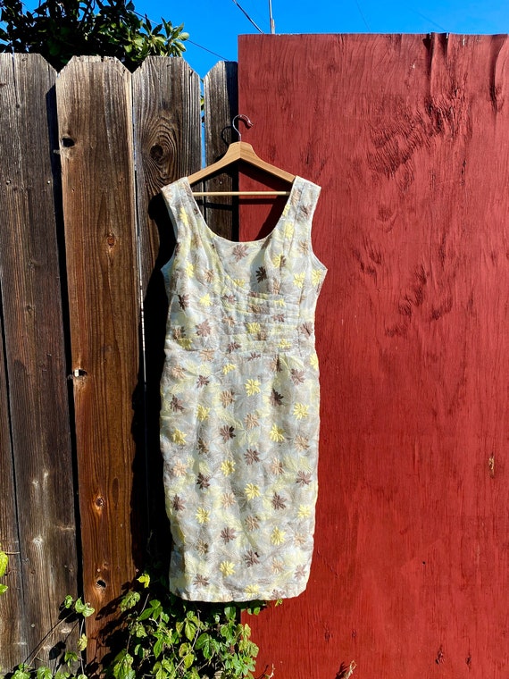 White Floral Embroidered Dress