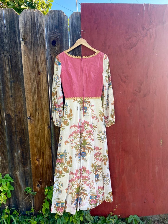 Floral Maxi Dress With Velvet Bodice - image 8