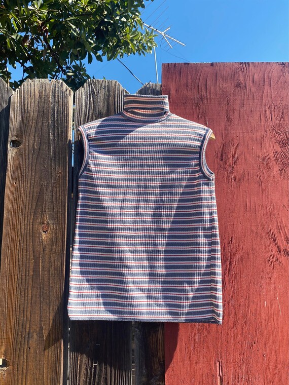 Red & Blue Striped Tank Top