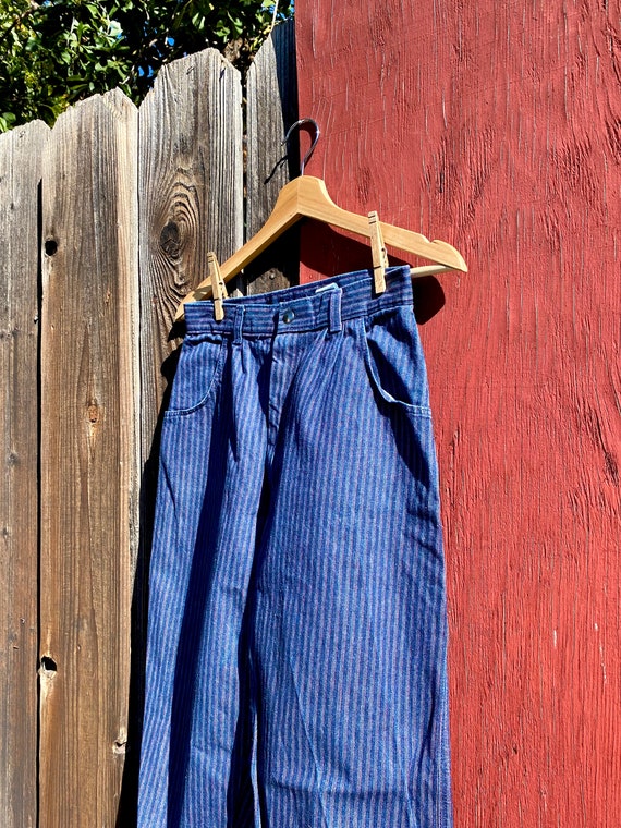 Navy Blue Striped Slacks - image 2