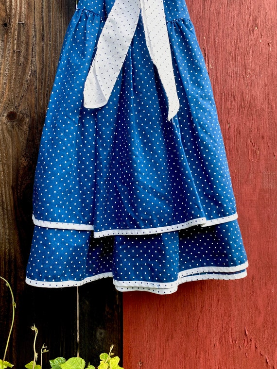 Blue & White Polka Dot Dress - image 8