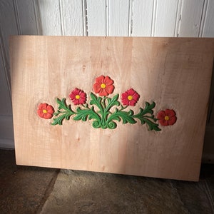 Vintage Hand Carved Cutting Board