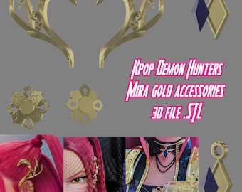 Accessori Oro Ispirati a Mira Kpop Demon Hunters - DIGITAL FILE