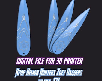 Kpop Demon Hunters inspired Zoey Daggers - 3D Printer File (.stl)