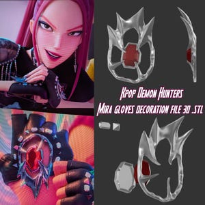 Decorazione Guanti ispirati a Mira kpop Demon Hunters File 3D .stl - Accessori -