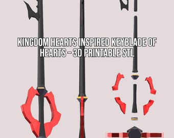 Kingdom Hearts inspired KeyBlade of Heart - Cosplay prop 3D STL