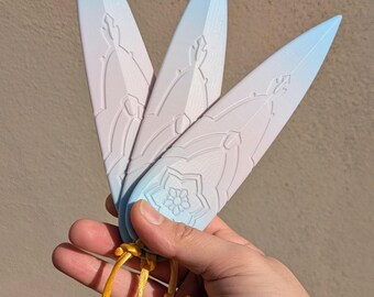 Zoey inspired daggers from K-pop's Demon Hunters 3D printed with multicolored filament