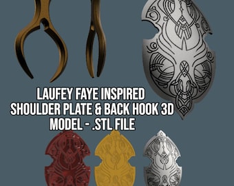 God of War inspired Laufey/Faye Shoulder Plate & Back Hook – 3D file STL