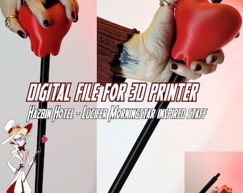 Lucifer Morningstar Staff - Hazbin Hotel Inspired 3D Print File