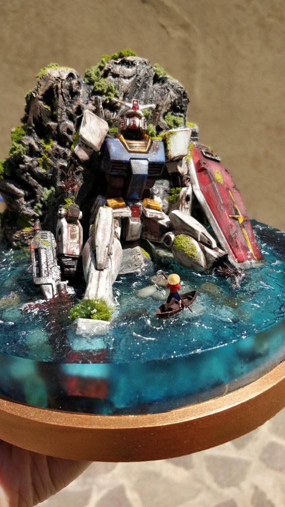 Diorama Gundam 1/144 Personalizzato Con Resina - Etsy