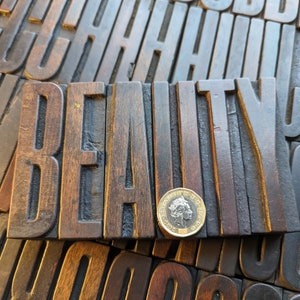 Vintage Letterpress Printing Block: 3.25" Wooden Sans Serif Upper Case Letter