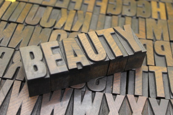 Vintage Letterpress Block: 1.25" Wooden Printing Blocks