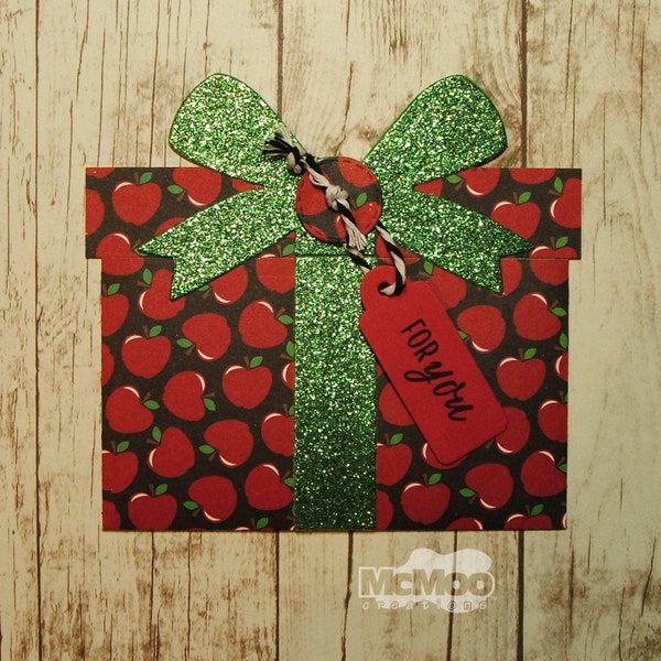 Apple/Teacher Gift Card Holder.  Gift Card Present. Gift Card Holder. Teacher Appreciation.  Teacher Thank You.