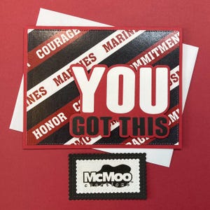 Marines You Got This Card. Handmade Military Card. Masculine Greeting Card.  Armed Forces Card.