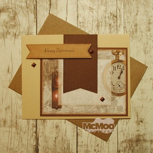 Happy Retirement Card.  Handmade Greeting Card.  Retirement Greeting Card.  Occasion Card.