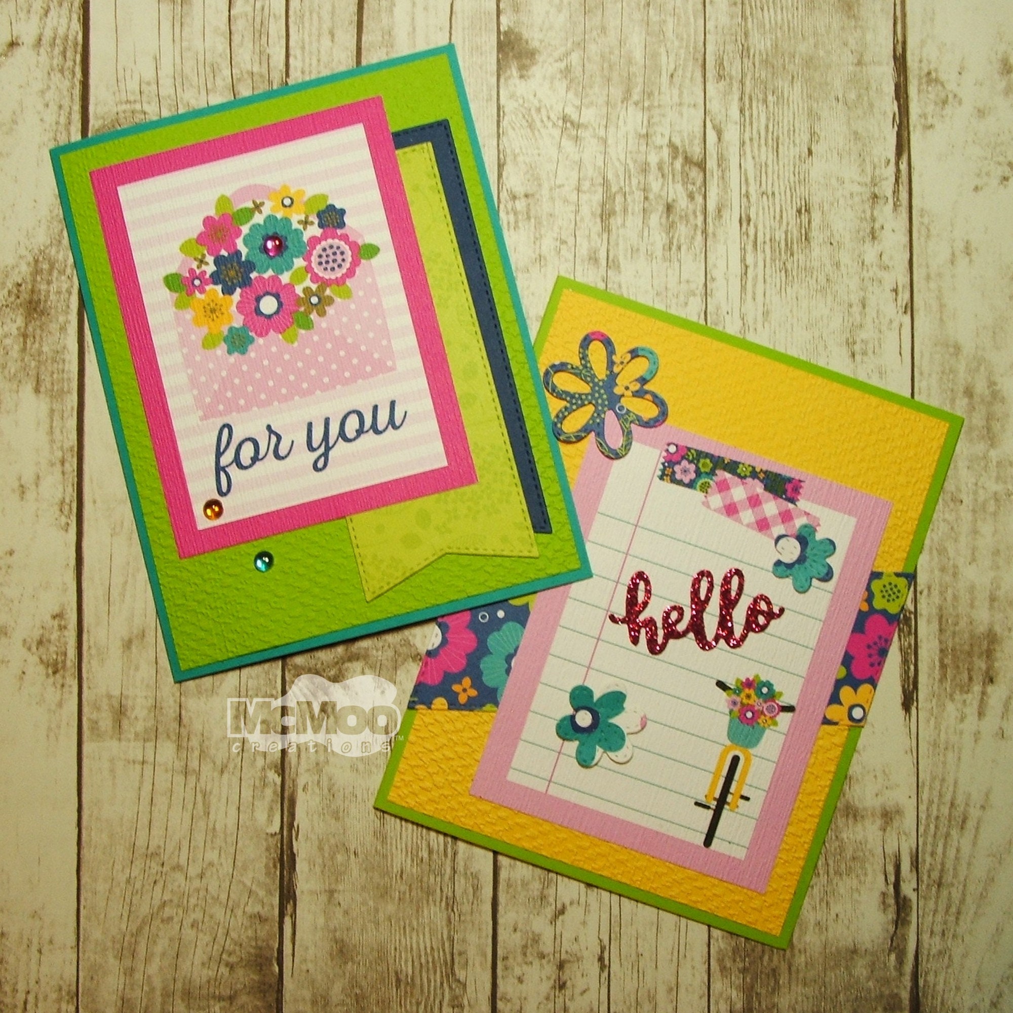 Hello Greeting Card Assortment. Set of 6 Handmade Cards. Blank - Etsy