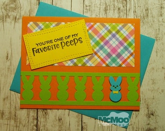 One of my Favorites (Blue) Card. Handmade Easter Card. Easter Greeting Card.