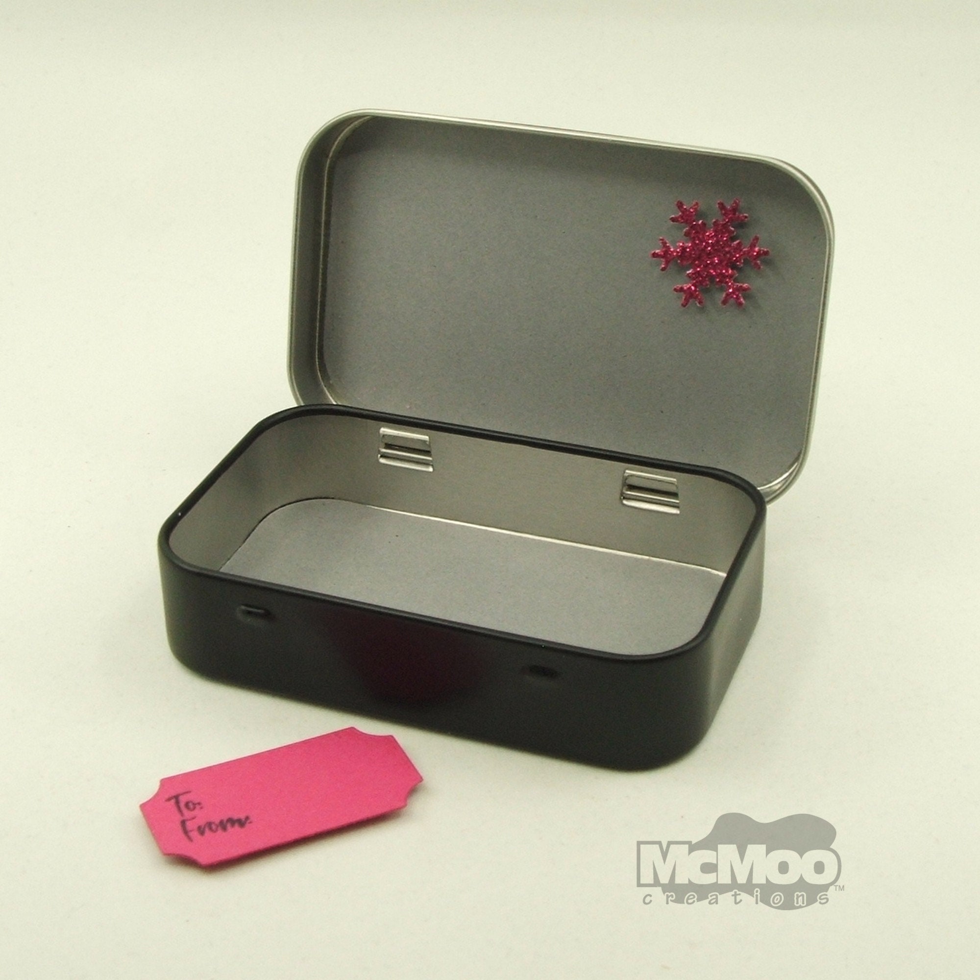 Snowflake Gift Card Tin. Gift Card Tin. Gift Card Holder. Handmade Gift ...