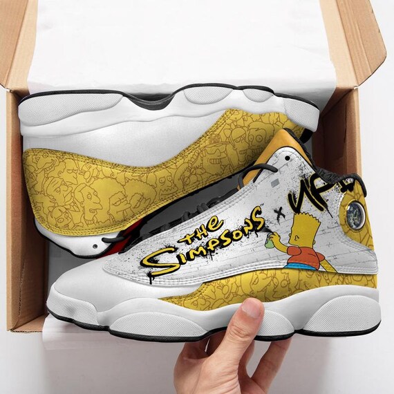 The Simpsons Cartoon Air Jordan 13 Bart Simpson Shoes The