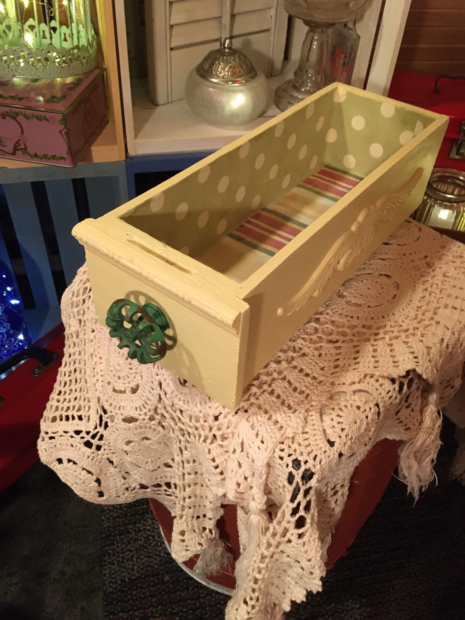 Antique sewing machine drawer renewed Etsy