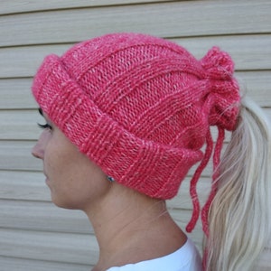 Ponytail Hole Hat \u0026 Cowl Winter Set 