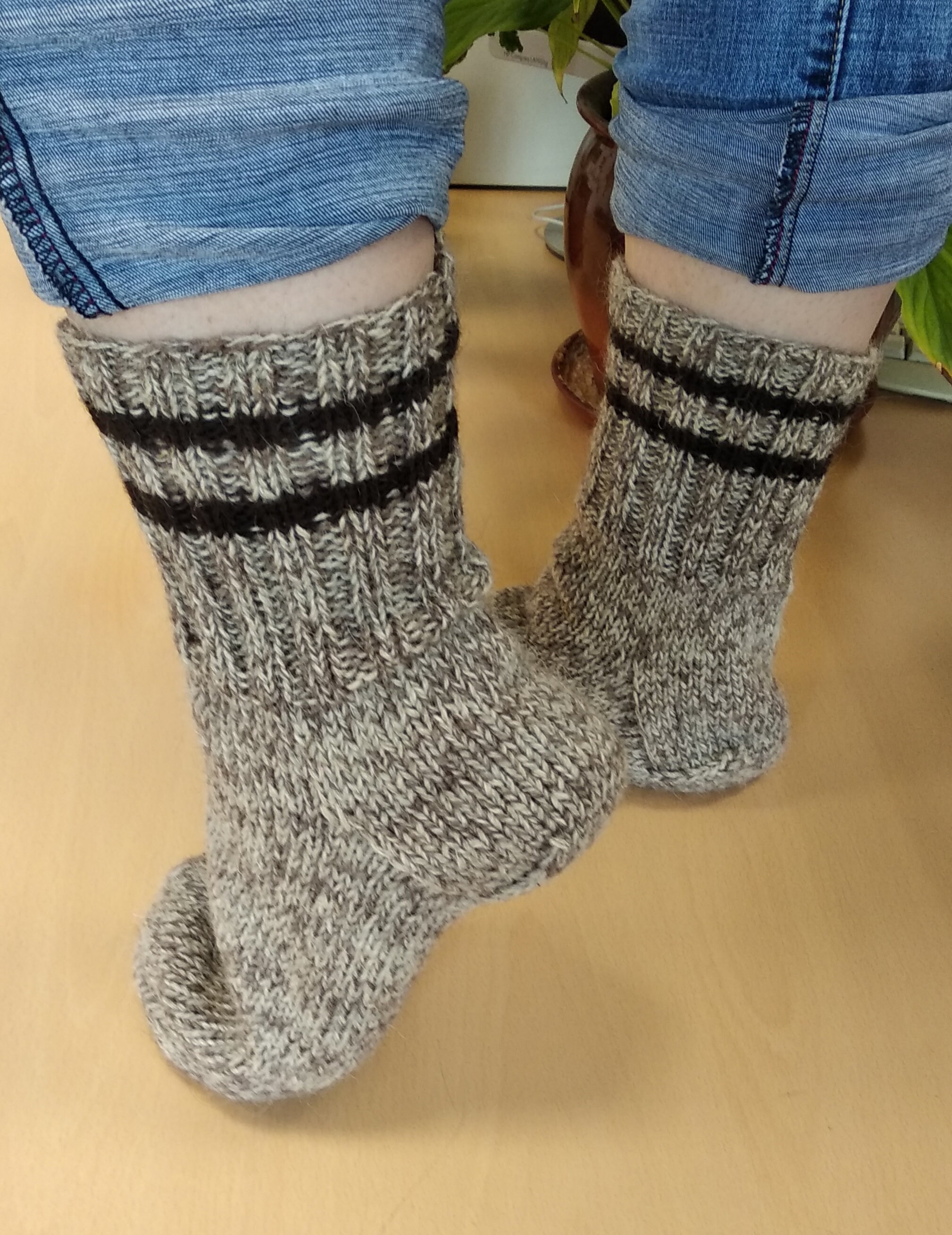 Men's Natural Wool Knitted Socks Cozy and Warm Handmade Etsy