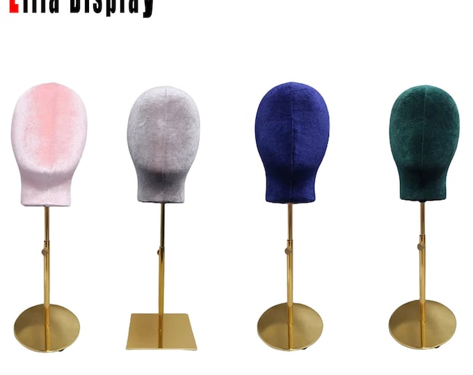 lilladisplay sewing pinnable adjustable gold base 54cm head size unisex abstract mannequin head BW-3