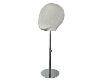 Lilladisplay chapeaux affichage perruques affichage argent rond Base Beige couleur velours mâle Mannequin tête Dario