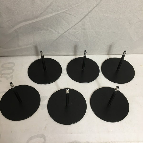 Black Color Round Mannequin Head Base Stand