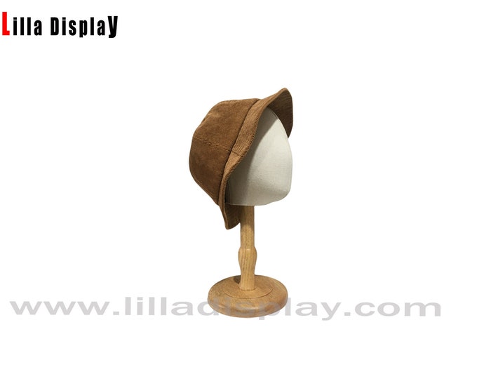 Hats Display Light Linen Wooden Base Child Mannequin Head Bimbo