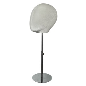 Wigs Display Adjustable Silver Base Cream Ivory Velvet Female Mannequin Head Jessy