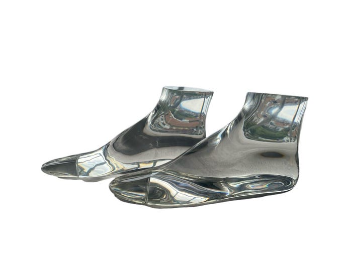 Clear Plexi Thongs Sandals Flipflops Retail  Store Shoes Display Open Toes Mannequin Foot Form AF-2