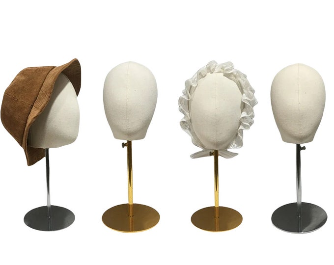 Hats Display Gold Round Base Child Mannequin Head Billy