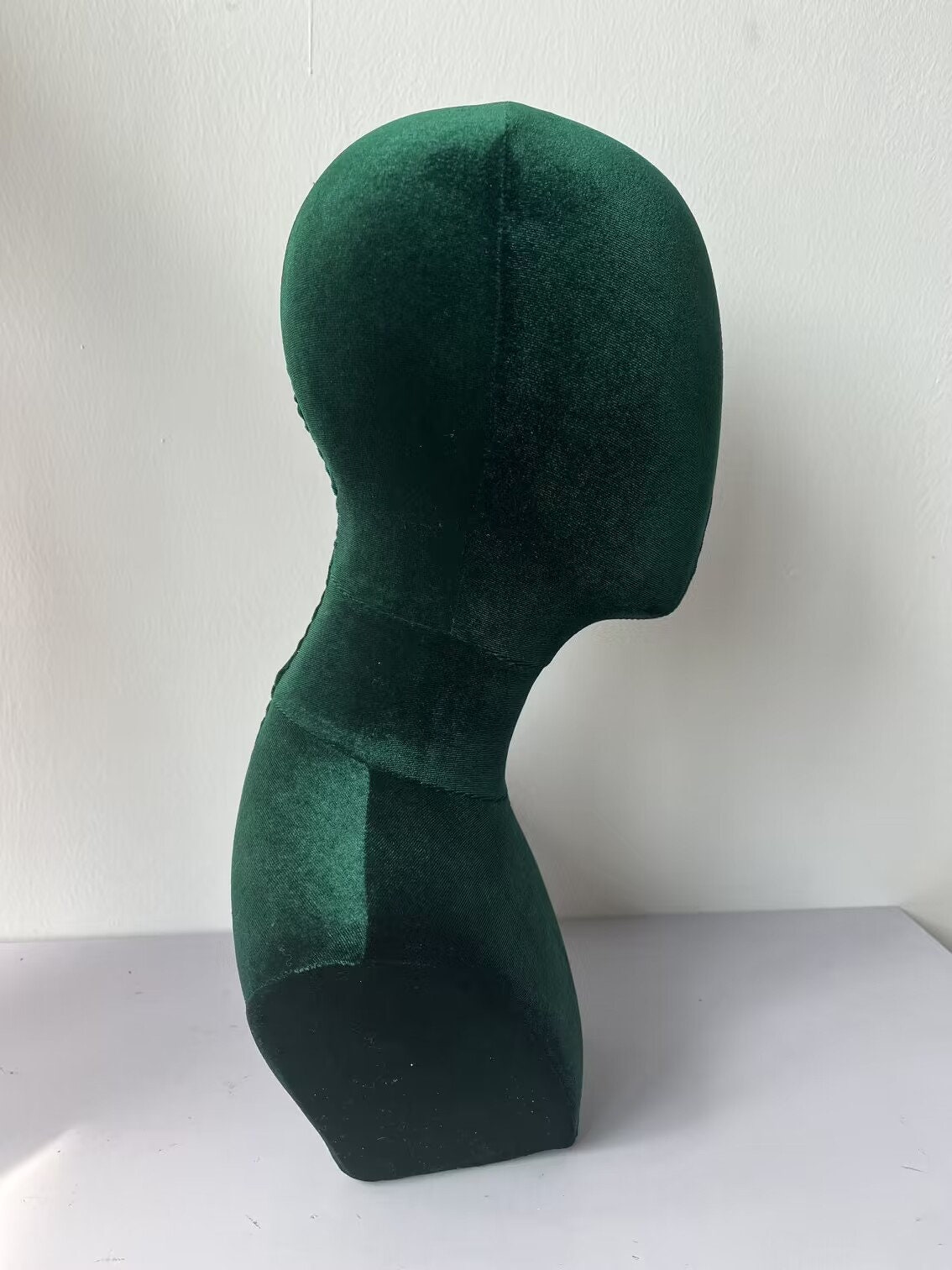99 colors sewing velvet unisex mannequin head with shoulders Robin