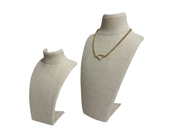 20cm(7.87inch) Free Standing Linen Necklace Eearrings Jewelry Display Stand  Judith02