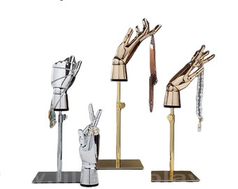 Adjustable Gold Square Base Gold Hands Display Jewlery Display Hats Display HD01