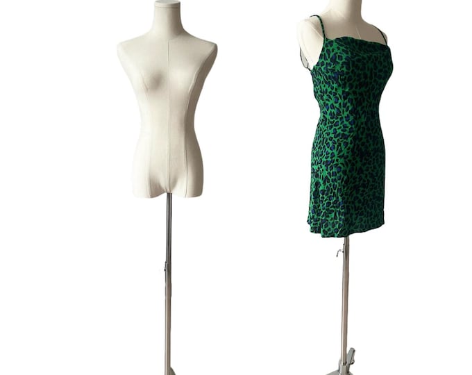 Adjustable Silver Tripod Base White Linen Female Mannequin Dress Form Anya