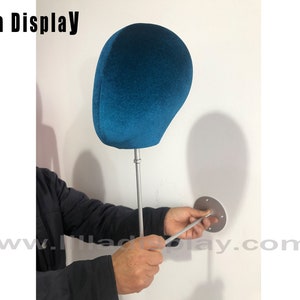 Silver Wall Mounted Mannequin Head: Hat, Wig & Crown Display