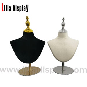 lilladisplay pinnable sewing natural linen female mannequin bust with shoulders Jolin
