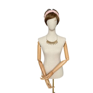 Chest Size 86cm Adjustable Gold Base Wooden Arms Natural Linen Female Mannequin Dress Form Faye