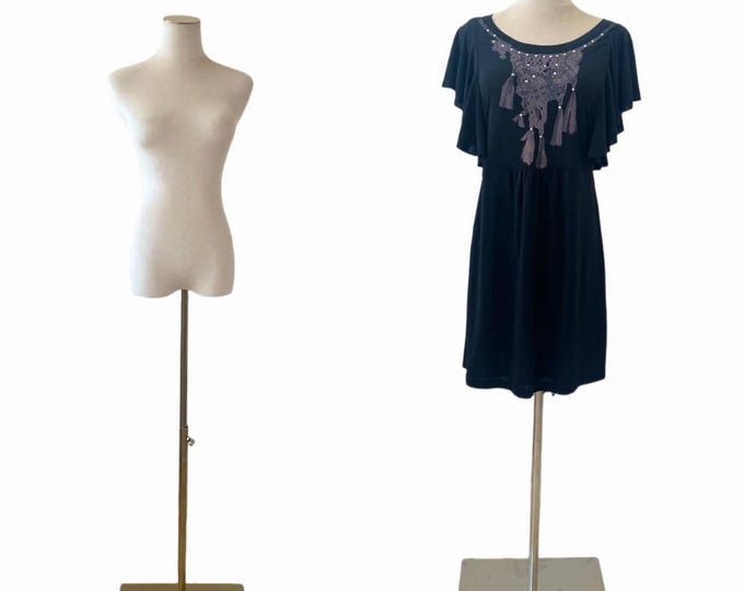 Gold Base Gold Flat Cover Beige Velvet Half Mannequin Female Dress Form Heidi