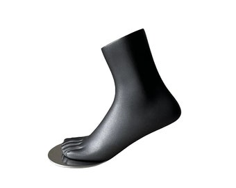 Round Silver Base Magnet Inside Black Color Realistic Fingers Female Mannequin Foot Form Giada