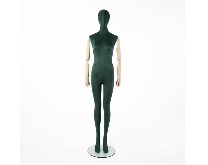 Lilladisplay Full Body Velvet Female Mannequin Dress Form Amber