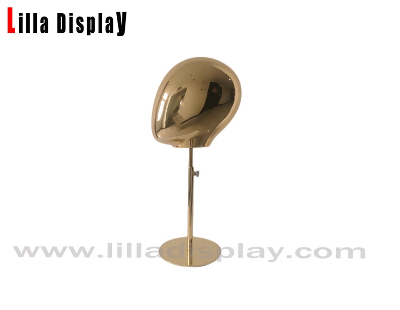 Adjustable Gold Base Gold Chrome Female Mannequinn Head Etsy