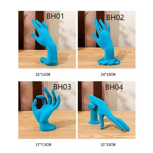 Lilladisplay blue color coating velvet mannequin hands display jewelry display BH