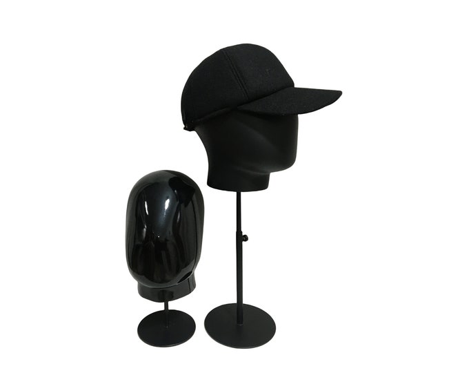 Adjustable Black Base Black Color Male Mannequin Head Trevor