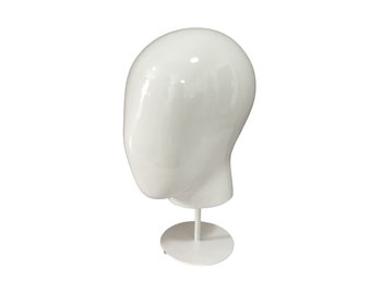 Présentoir de chapeaux, présentoir de perruques, présentoir de bandeau, blanc brillant, Base blanche, tête de Mannequin féminin, Janice, 33cm