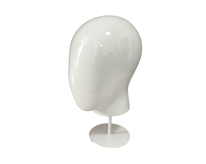 Hats Display Wigs Display Headband Display White Glossy 33cm White Base Female Mannequin Head Janice