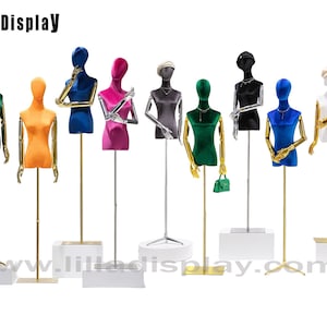 personalizzati 99 colori sartoriali velluto busti donna manichini Maria con base oro